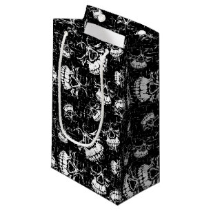 skull background small gift bag
