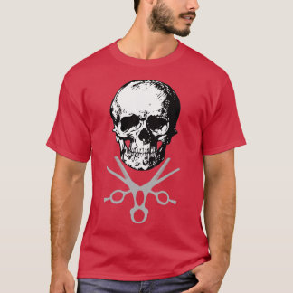 Skull Barber Hairstylist T-Shirt