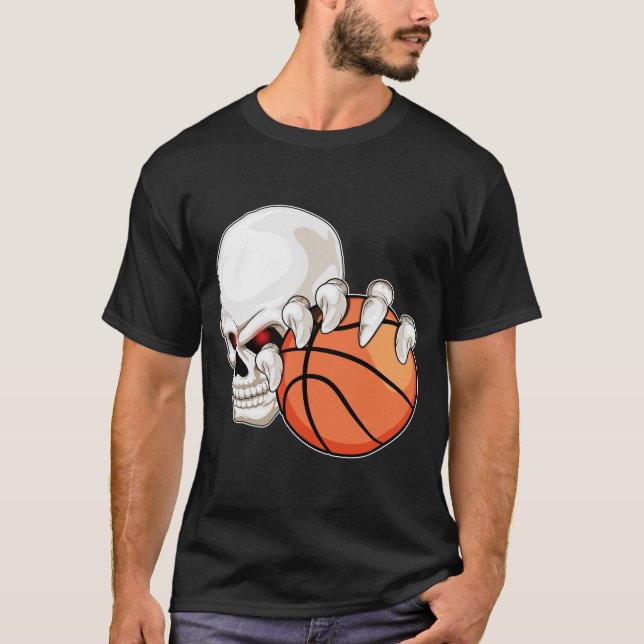 Skull Basketball player Basketball T-Shirt (Front)