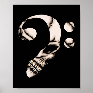 Skull Bass Guitar Player Musician Musical Band Pla Poster