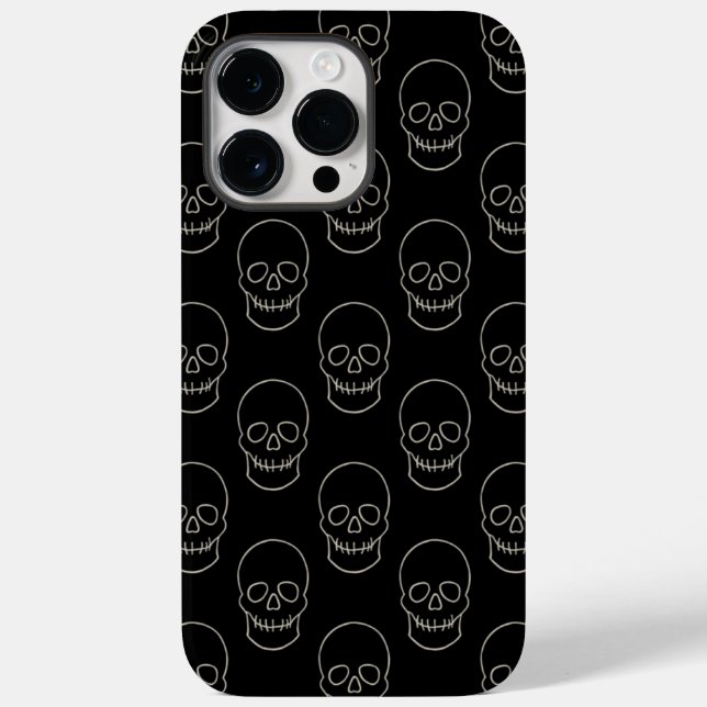 Skull - Bat Black and Bone White Case-Mate iPhone Case (Back)
