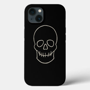 Skull - Bat Black and Bone White iPhone 13 Case