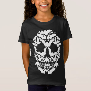 Skull Bat Skeleton Halloween Costume Scary Carniva T-Shirt