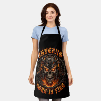 Skull BBQ Apron | Inferno Born In Fire Grilling