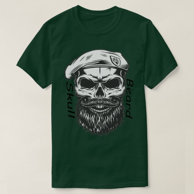Skull Beard 3 T-Shirt (Design Front)