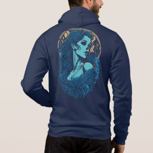 Skull Beauty Gothic Female Portrait Hoodie