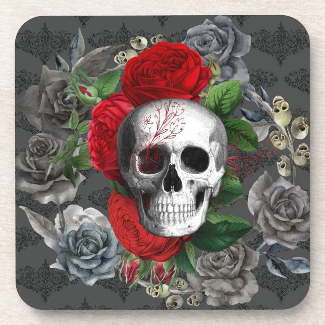 Skull Beverage Coaster (Front)