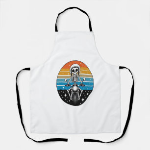 Skull Biker Flame Winged Motorcycle Apron