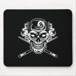 Skull Billiards Snooker Billiard 8 Ll Player Cue S Mouse Mat