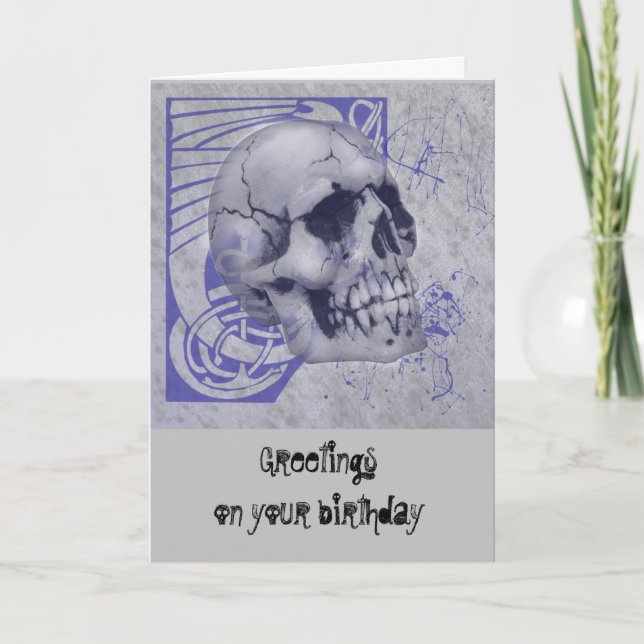 Skull birthday card (Front)