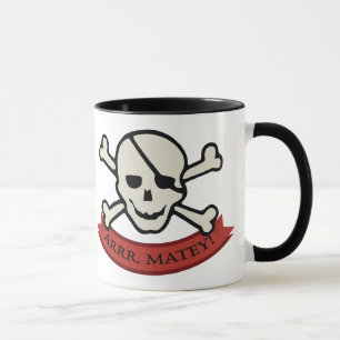 Skull - Black 11 oz Ringer Mug
