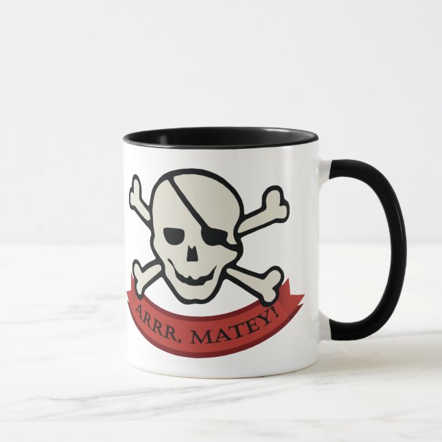 Skull - Black 11 oz Ringer Mug (Right)