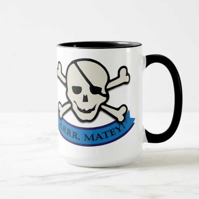 Skull - Black 15 oz Ringer Mug (Right)