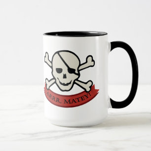 Skull - Black 15 oz Ringer Mug