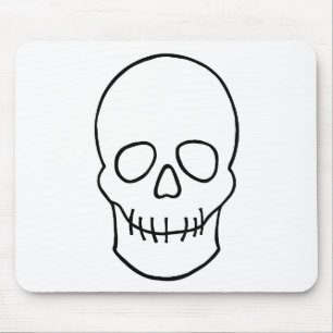 Skull - Black and White Mouse Mat