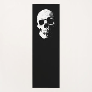 Skull Black And White Pop Art Fitness Template Yoga Mat