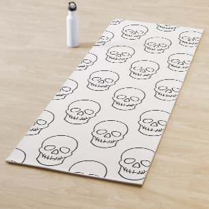 Skull - Black and White Yoga Mat