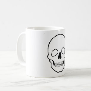 Skull black coffee mug