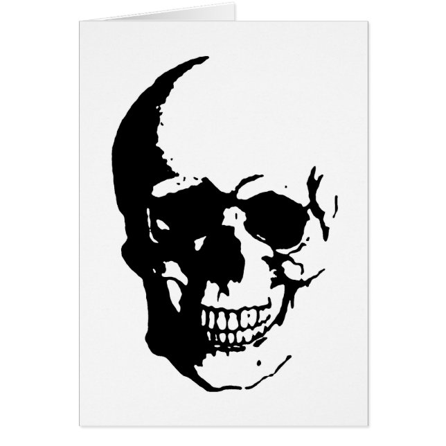 Skull - Black & White Metal Fantasy Art (Front)