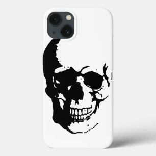 Skull - Black & White Metal Fantasy Art iPhone 13 Case