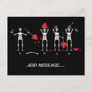 SKULL; BLACKBEARD YMCA POSTCARD