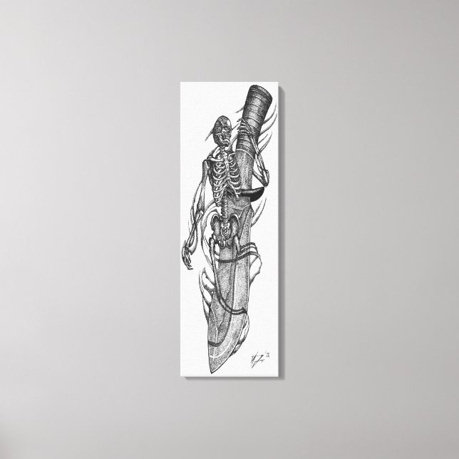 skull blade 5 canvas print (Front)