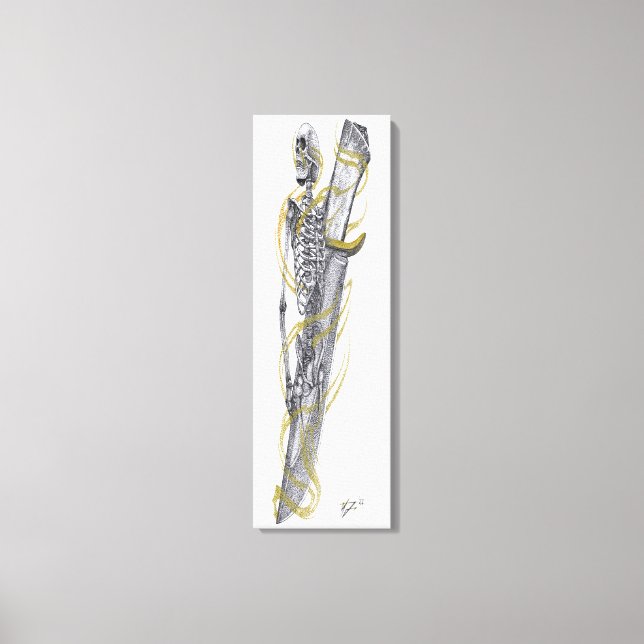skull blade canvas print (Front)