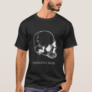 Skull bone memento mori vanitas human decent Black T-Shirt
