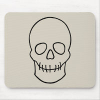 Skull - Bone White and Bat Black