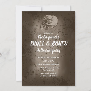 Skull & Bones Halloween Invitation