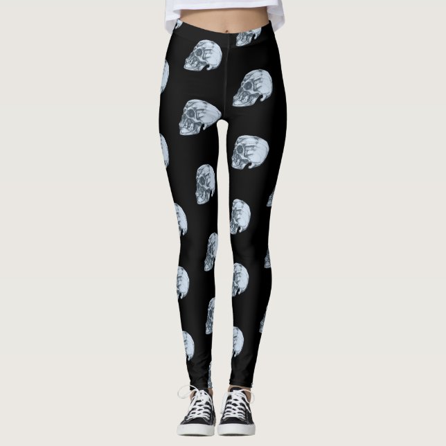 Skull & Bones Halloween Leggings (Front)
