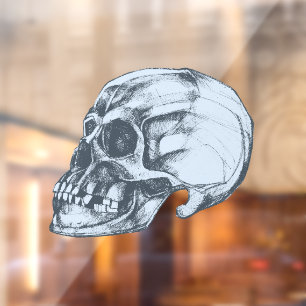 Skull & Bones Halloween Window Cling