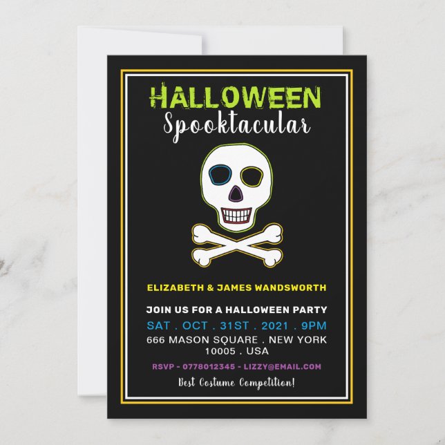 Skull & Bones, Neon Halloween Party (Front)