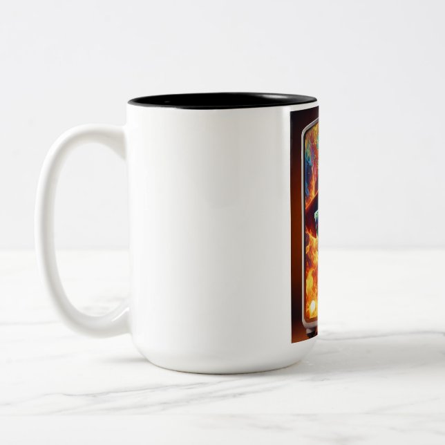Skull & Bones Rock Royalty Two-Tone Coffee Mug (Left)