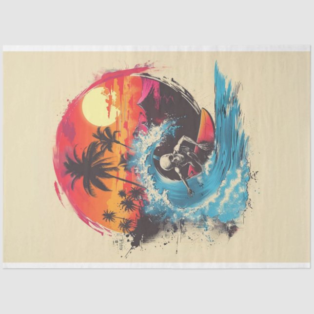 Skull Bones Surf Rider #4 Tissue Paper (Front)