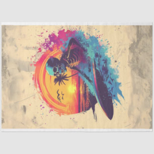 Skull Bones Surf Rider Decoupage Tissue Paper