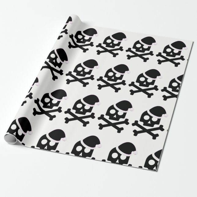 Skull & Bones Wrapping Paper (Unrolled)