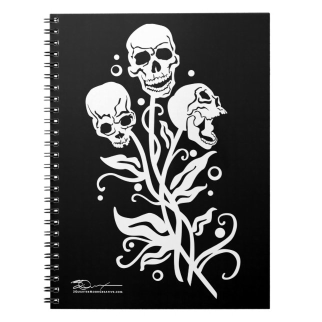 Skull Bouquet, Notebook, School, Back To School Notebook (Front)