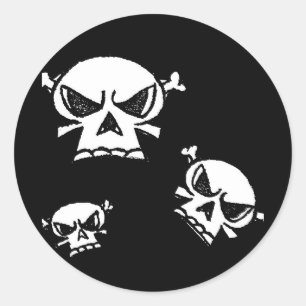 Skull Boys by Justyn Johnson Classic Round Sticker