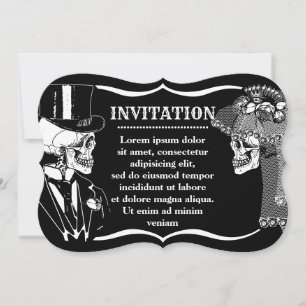 Skull Bride And Groom Invitation