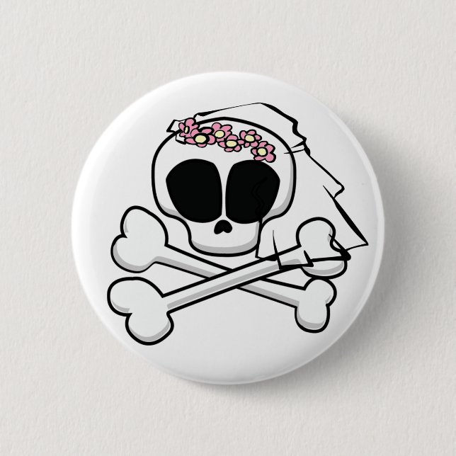 Skull Bride Gifts 6 Cm Round Badge (Front)