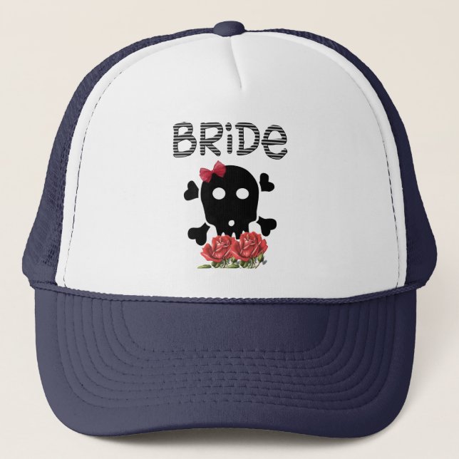 Skull Bride Trucker Hat (Front)
