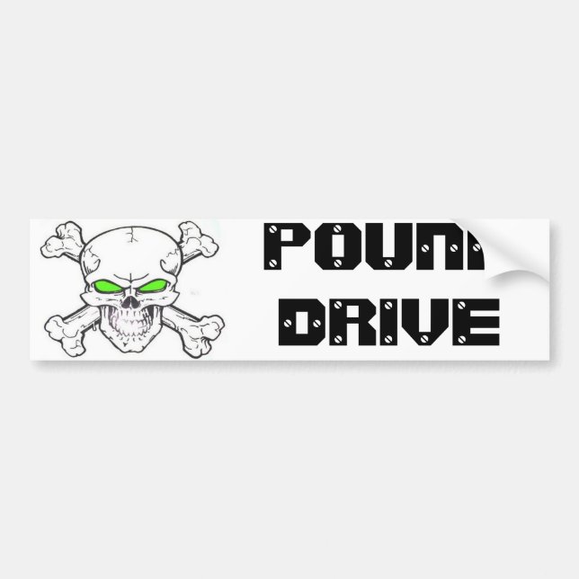 Skull Bumper Sticker waterproof (Front)