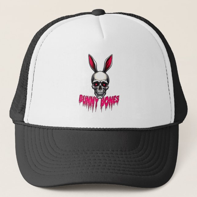 Skull Bunny – Dark Easter Art - hat (Front)