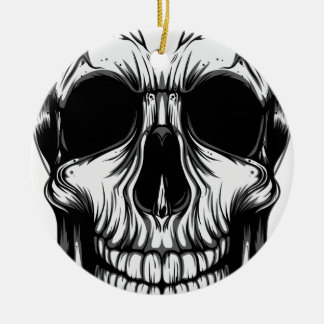 SKULL by THE ART DUMP Ceramic Tree Decoration