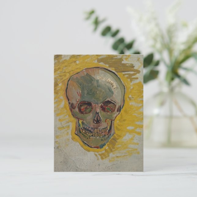 Skull by Vincent Van Gogh  Postcard (Standing Front)