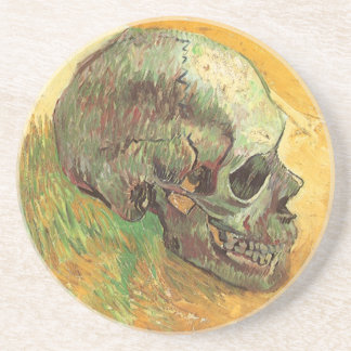 Skull by Vincent van Gogh, Vintage Impressionism Coaster