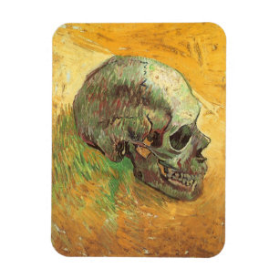 Skull by Vincent van Gogh, Vintage Impressionism Magnet