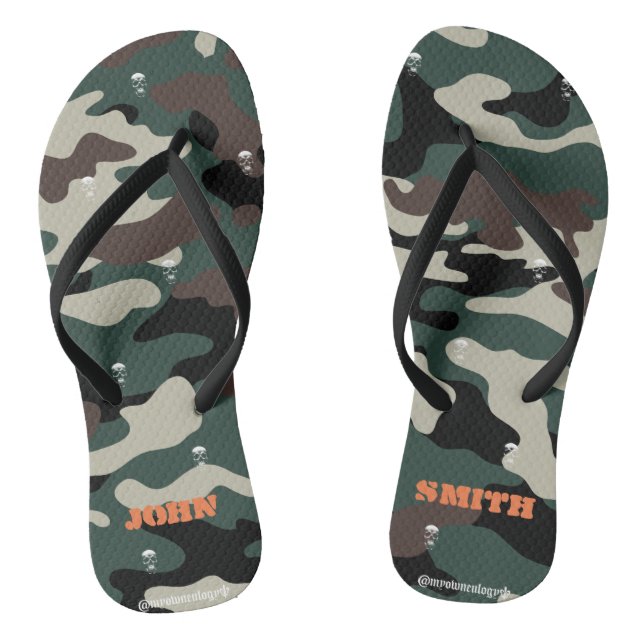 Skull Camo Flip Flops (Footbed)