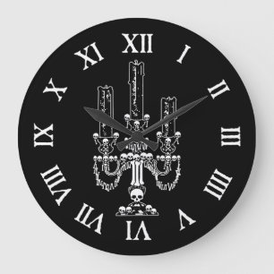 Skull Candelabra Large Clock